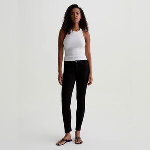 AG High-Rise Black Skinny Jeans - Women
